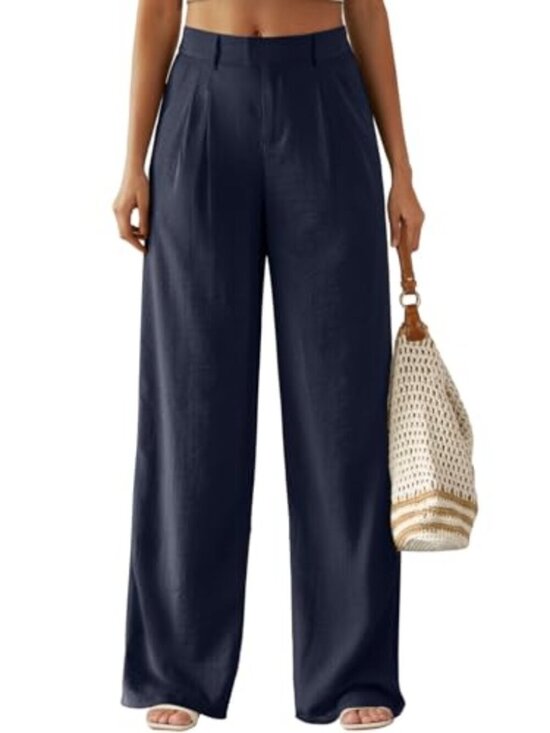 Dresses & Skirts - 🆕 Women's Wide Leg Work Dress Pants Casual High Waisted Slacks Straight